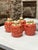 Vintage Four Raspberry Ceramic Jars, 1980s, Set of 4, in Good conditions. Designed 1980 to 1989