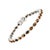 Gemstone Retro Tiger’s Eye Tennis Bracelet in Sterling Silver for Her For Sale - Image 7 of 13