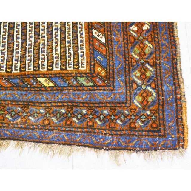 Late 20th Century Late 20th Century Antique Quasqai Tribal Hand Knotted Rug With Soft Texture,5'1"X6'7" For Sale - Image 5 of 6