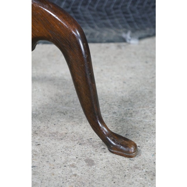 Antique Georgian Style Round Mahogany Tripod Base Candle Stand Wine Side Table For Sale - Image 14 of 18