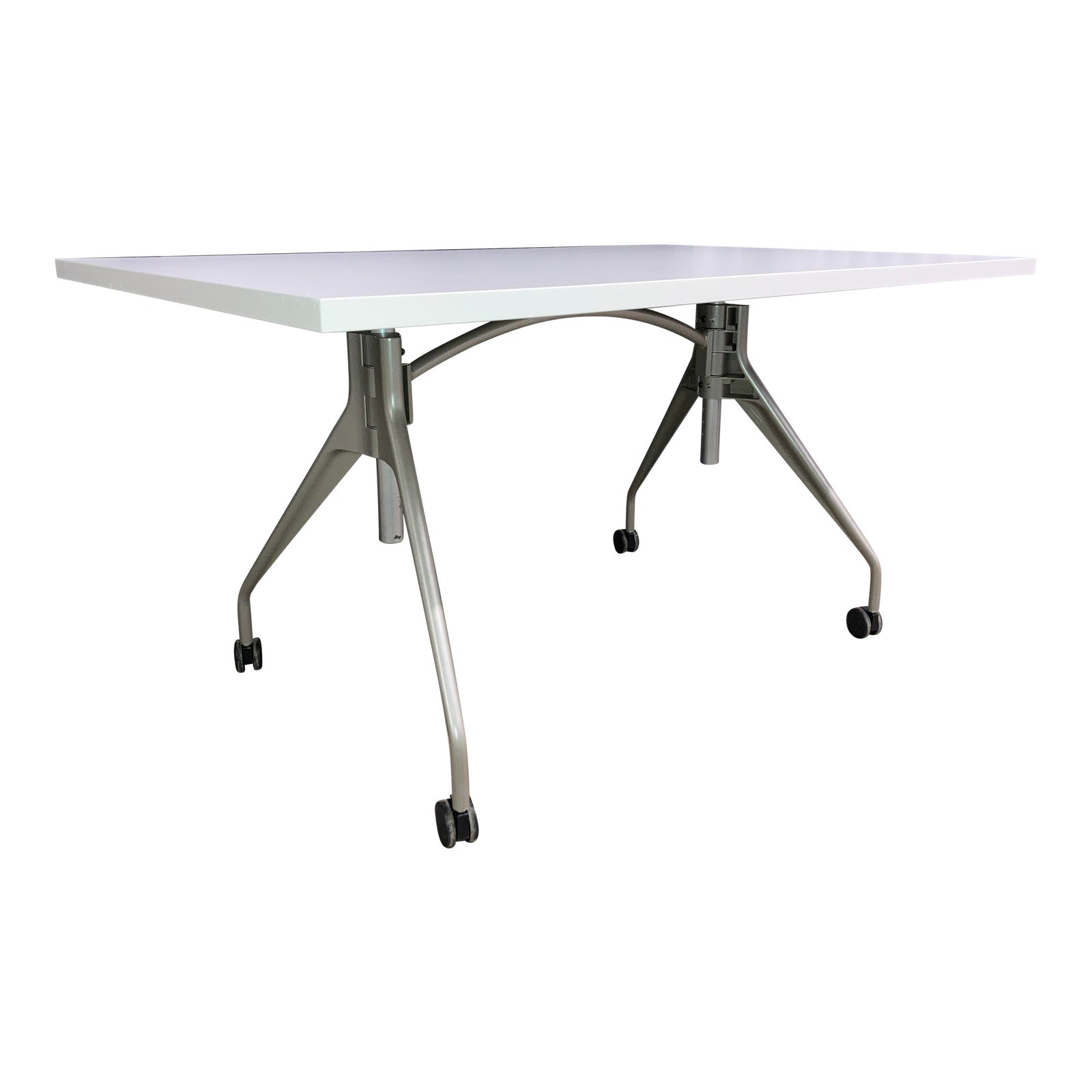 MidCentury Modern Eames Aluminum Group Style Model “Envelop” Desk