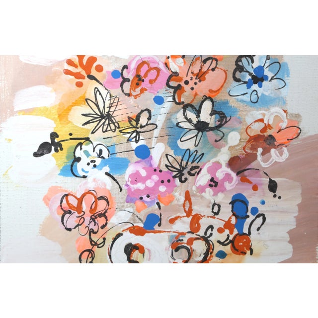 Modern Vase With Flowers (Blue and Orange), Charles Cobelle For Sale - Image 3 of 4