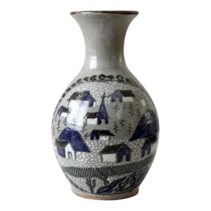 Vintage Studio Pottery Salt Glaze Vase
