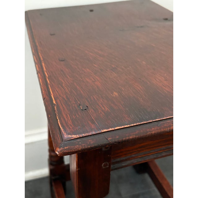 19th Century English Oak Carved Joint Stool For Sale - Image 10 of 12