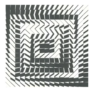 Brian Stones Geometric Composition Silk Screen Print Signed 1965