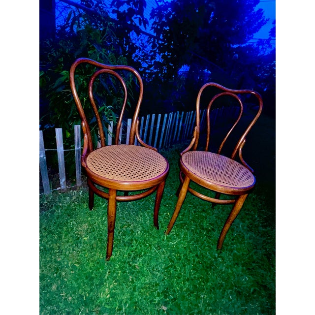 Matched Pair of Museum-Quality, Antique Thonet No. 16 "Sweetheart" Bentwood Bistro Chairs (c. 1890–1915) To the Cincinnati...