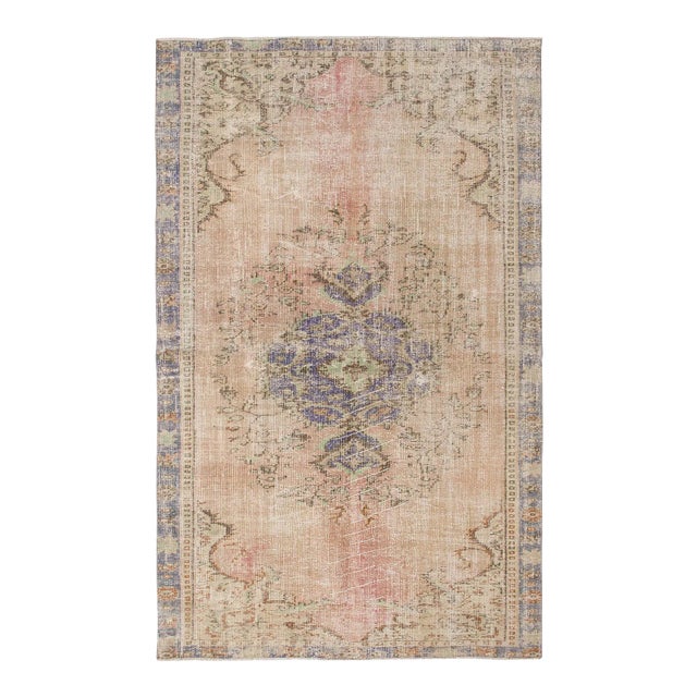 Vintage Decorative Turkish Oushak Rug For Sale