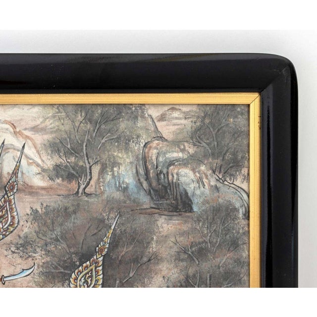 Buddhist School Vessantara Jataka Gouache, 19th C. For Sale - Image 4 of 5