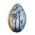 Large Vintage Blue & White Bamboo Motif Ceramic Chinoiserie Egg This is a large Chinoiserie decorative piece, a ceramic...