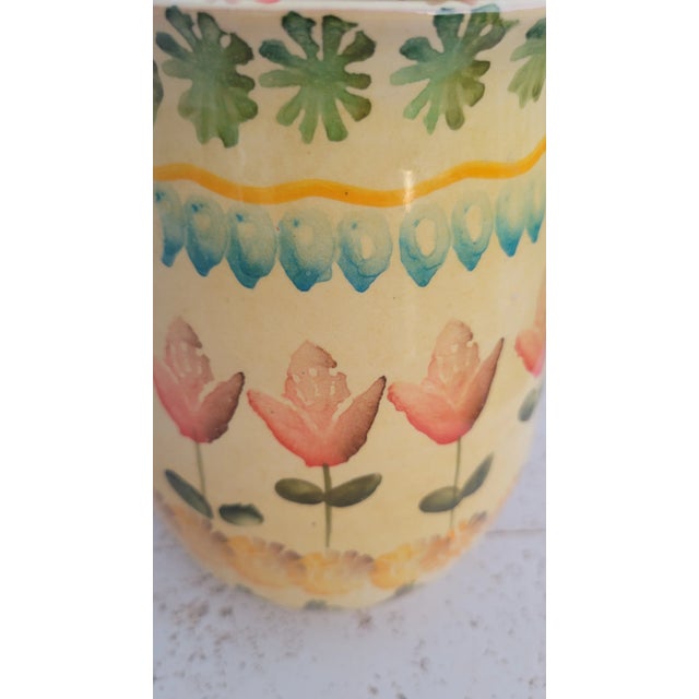 Mid 20th Century Italian, Hand Painted Small Ceramic Vase For Sale - Image 9 of 9