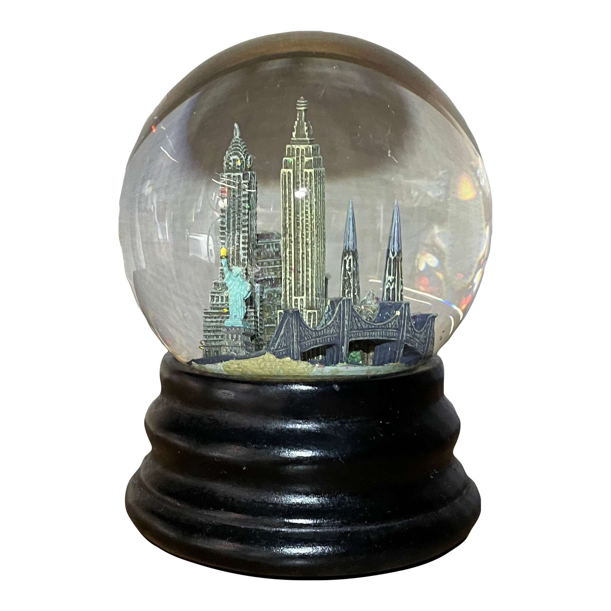 NY saks 5th avenue オルゴール スノードーム Sak's Fifth Avenue New York City Musical Snow Globe | Chairish
