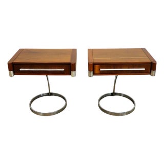 1970s Pair of Nightstands in the Style of Boris Tabacoff For Sale
