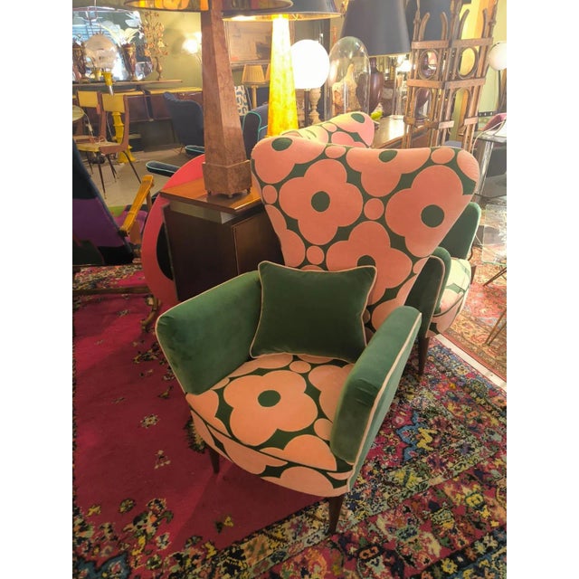 Patterned Armchairs, 1950s, Set of 2 For Sale - Image 10 of 15