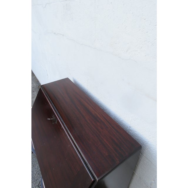 Prays Furniture 1940s Ball and Claw Feet Serpentine Mahogany Secretary Desk 6254 For Sale - Image 17 of 18