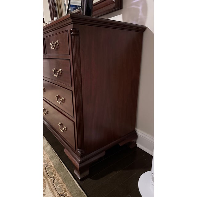 This Henkel Harris solid mahogany Dresser is a high-end, traditional, American-made piece known for superior...