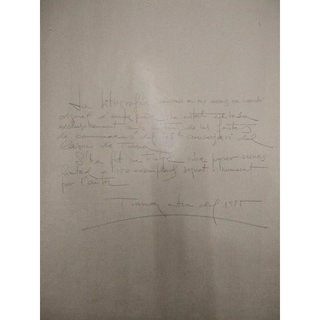 Beige Álvar Suñol Muñoz-Ramos, Amistat en els jardins del casino, 1985, Lithograph For Sale - Image 8 of 9