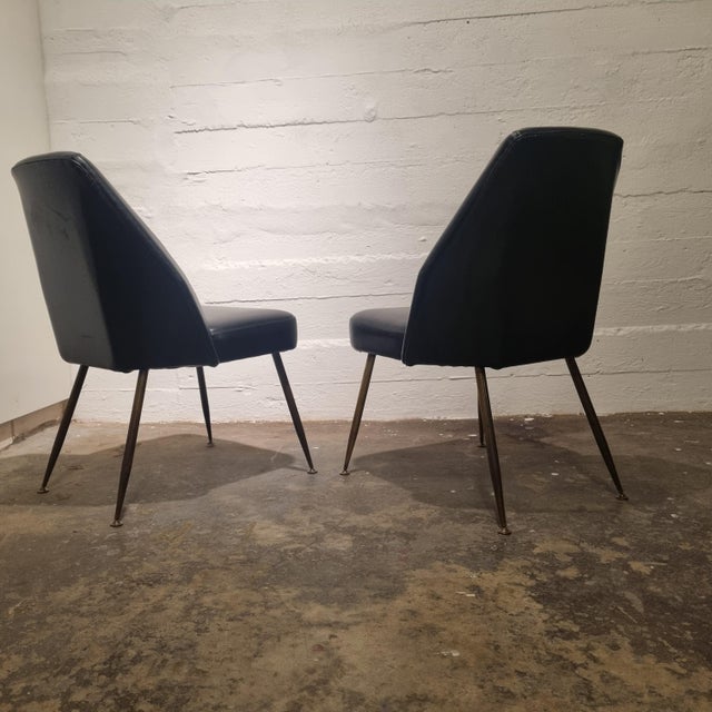Black Campanula Armchairs by Carlo Pagani for Arflex, 1950s, Set of 2 For Sale - Image 8 of 16