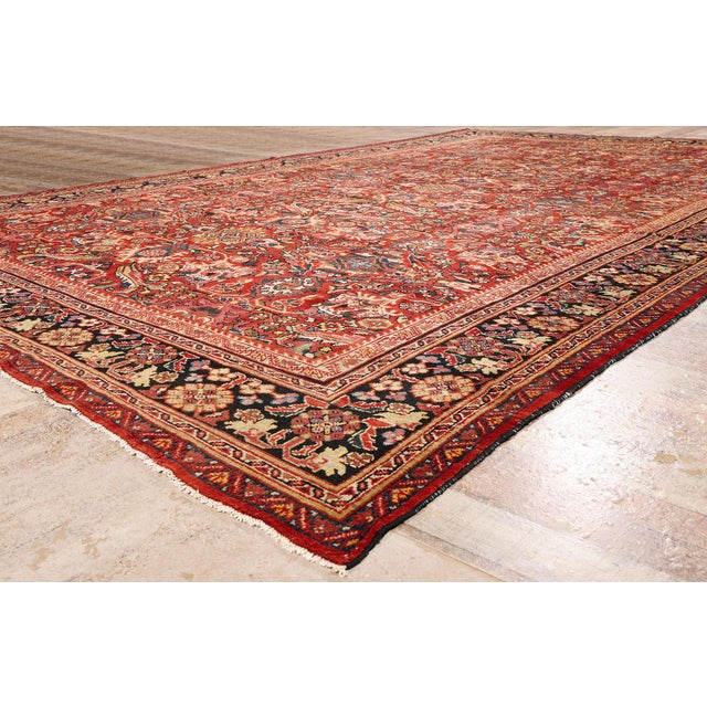 Red Antique Persian Mahal Rug, 10'07 X 17'01 For Sale - Image 8 of 10