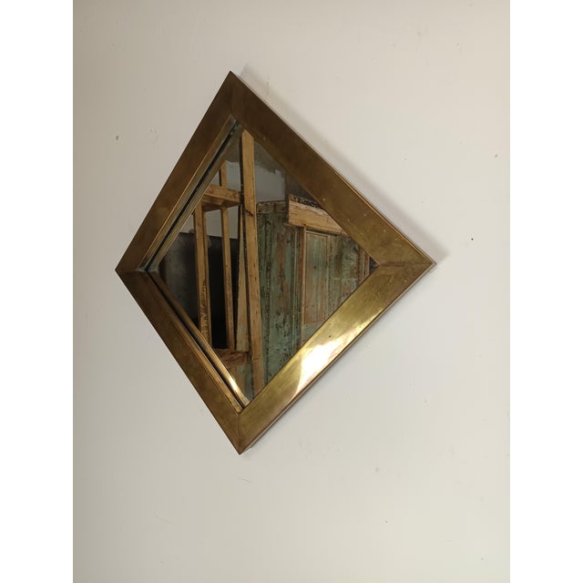 1970s Vintage Brass Mirror, 1970s For Sale - Image 5 of 15