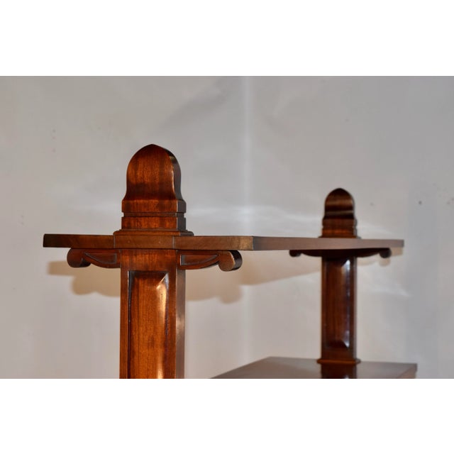 Brown 19th Century English Freestanding Shelf Made From Mahogany For Sale - Image 8 of 10