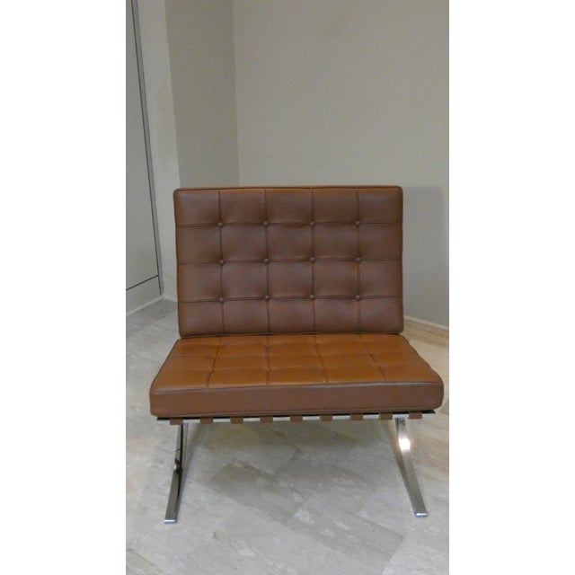 Metal Chair in Steel and Leather in the Style of Knoll, 1980s For Sale - Image 7 of 18
