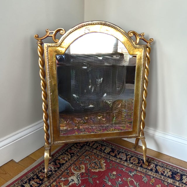 Baroque Early 20th Century 28" Baroque Vanity Floor or Table Top Mirror For Sale - Image 3 of 9