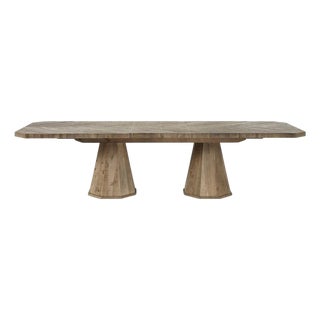 Salvaged Oak Extendable Dining Table For Sale
