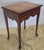 Brown Mid-Century Mahogany and Leather Top English Silver Table For Sale - Image 8 of 12