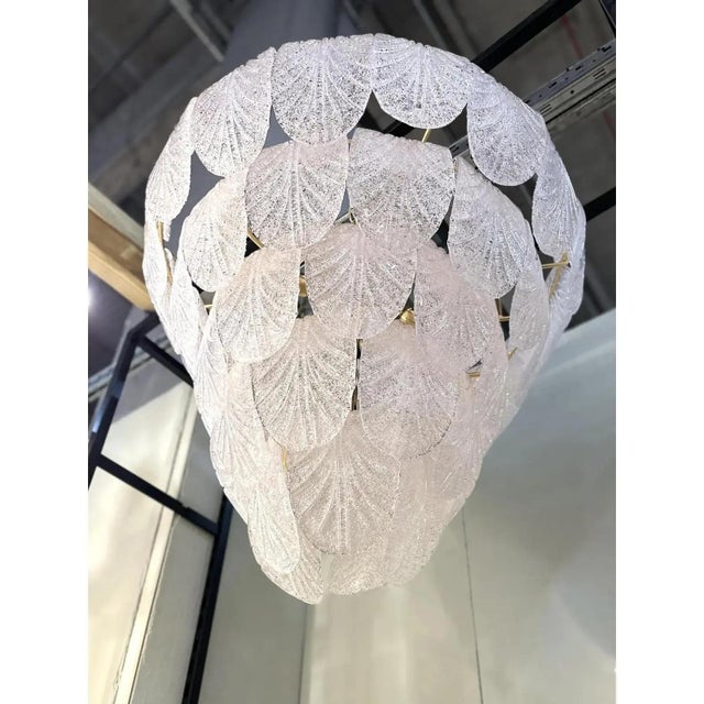 White Graniglia Petal Chandelier by Simoeng For Sale - Image 6 of 7