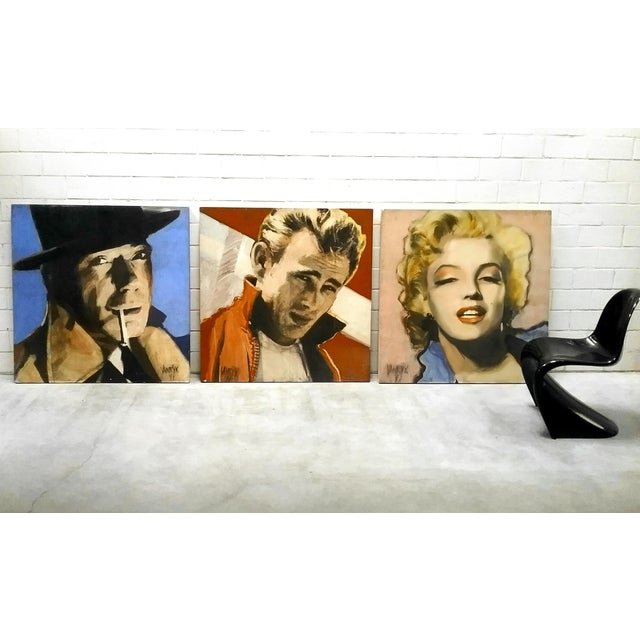 Georges-Charles Vanrijk, Humphrey Bogart, Mixed Media Painting, 1997 For Sale - Image 9 of 10