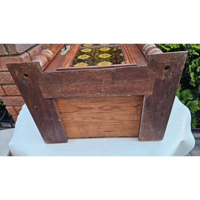 Neo-Baroque Cabinet with Stained-Glass Panel For Sale - Image 3 of 17