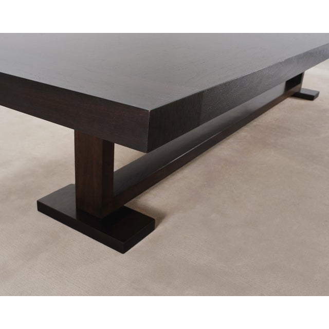 Monumental Ferrell+Mittman Modern Trestle Dining Table 13 Ft For Sale - Image 11 of 18