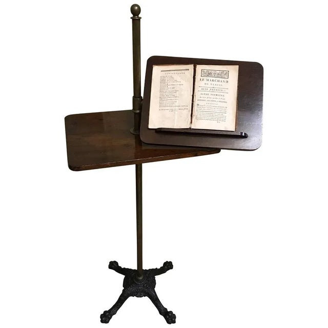 Victorian Music Stand in Mahogany, Brass, Copper & Cast Iron, 1850s For Sale - Image 9 of 9