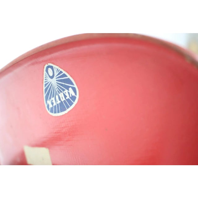 Plastic Red Fiberglass Dining or Desk Chair, Czechoslovakia, 1960s For Sale - Image 7 of 8