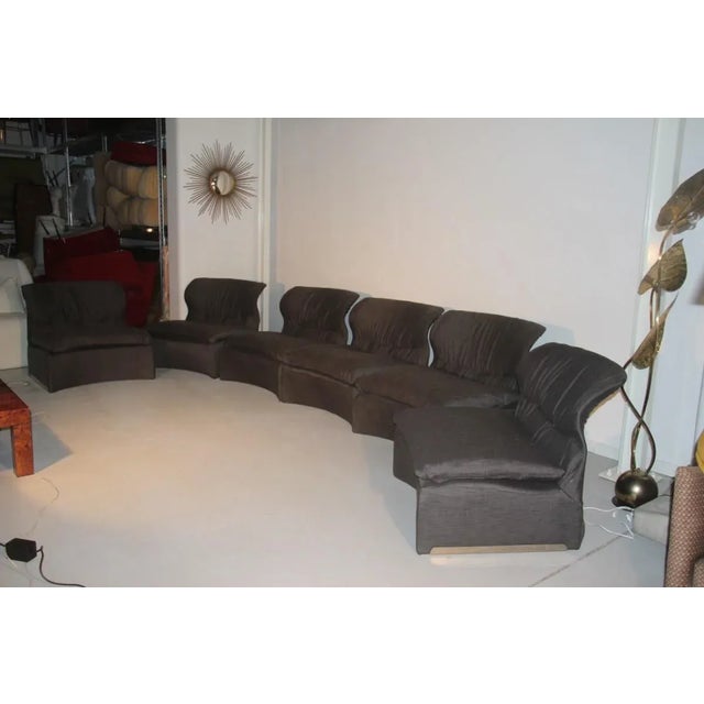 Modular Vela Bassa Sofa Set by Giovanni Offredi for Saporiti Italia, 1970s , Set of 6 For Sale - Image 16 of 18