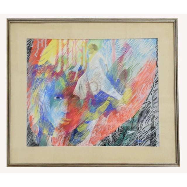 Defilè is an original mixed colored tempera on cardboard realized by danilo bergamo in 1970s\. Hand signed on the lower...