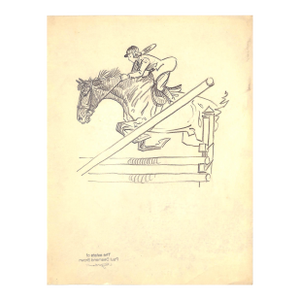 Original 1944 Pencil Drawing From Hi, Guy! The Cinderella Horse by Paul Brown 1
