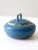 This vintage handmade studio pottery bowl features a beautiful blue glaze with a rustic finish. The lid with a handle adds...
