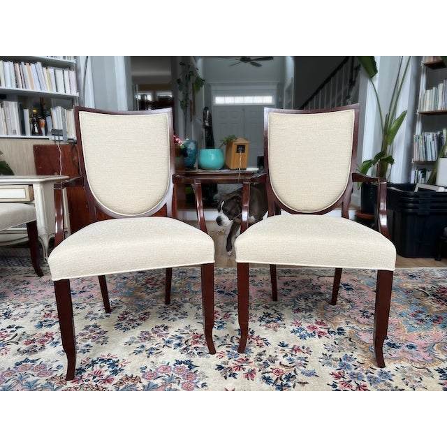 Kindel 'Metropolitan' cherry dining chair set (design # 071-082) consisting of two arm chairs and six side chairs, all...