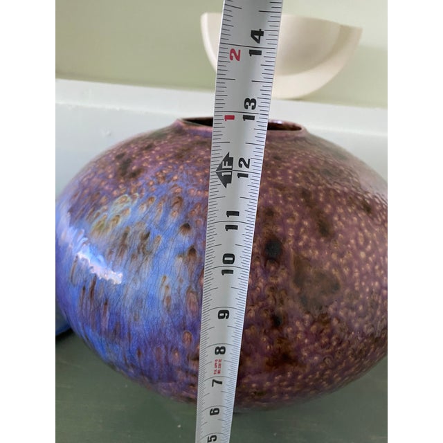 1980s Mark Hines Raku Lidded Pottery Vessel For Sale - Image 18 of 18