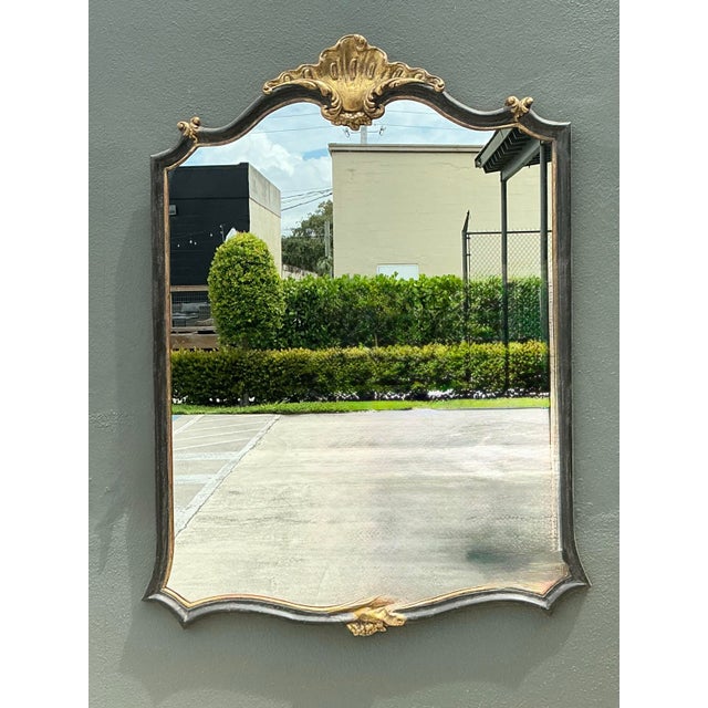 Vintage Ornate Carved Wood Mirror For Sale - Image 12 of 12
