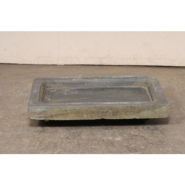 Outdoor Antique Portuguese Stone Sink, 3 Ft Wide For Sale - Image 4 of 11