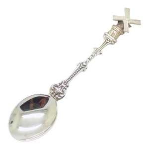 Vintage Handmade Sterling Silver 925 Teaspoon With Spinning Blades Windmill