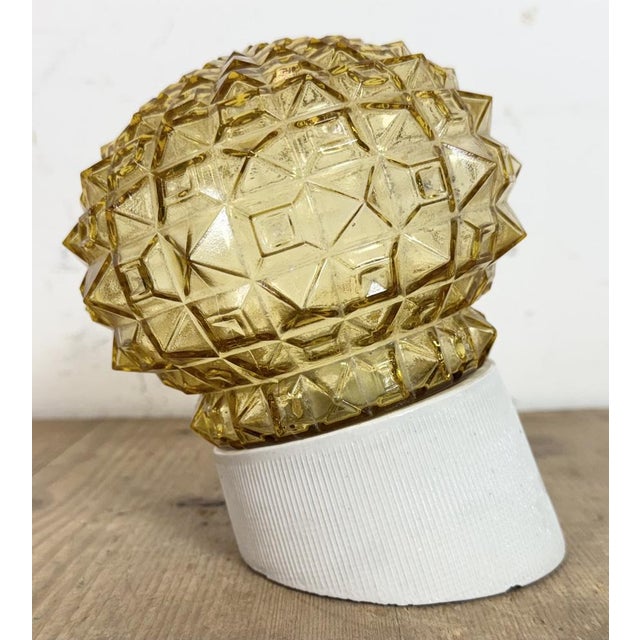 Industrial Vintage White Porcelain Wall Light, 1970s For Sale - Image 3 of 14