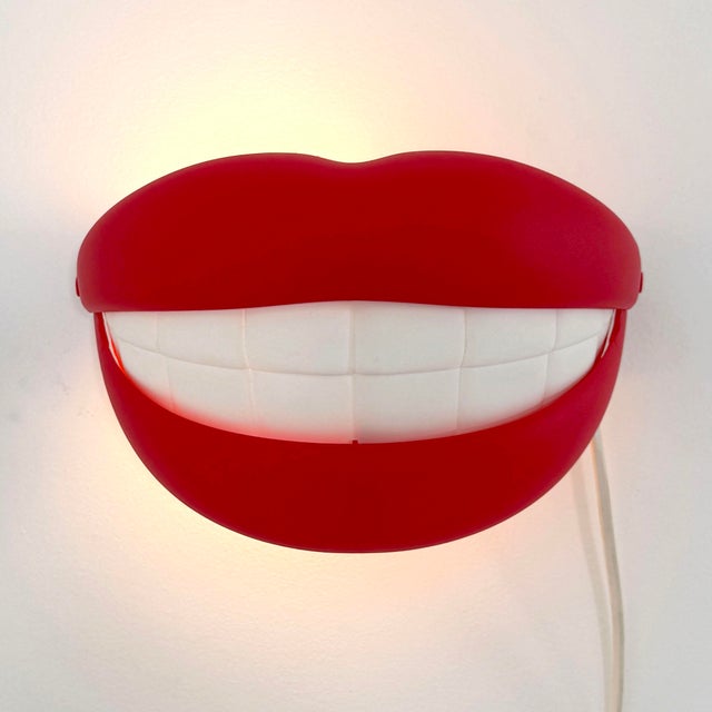 Red Flabb Mouth Wall Lamp from Ikea, 2000s For Sale - Image 8 of 8