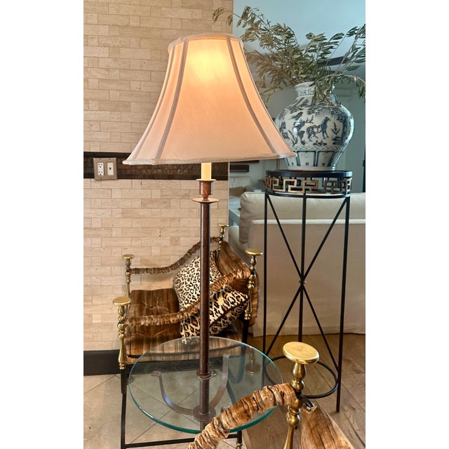 Early 20th Century Pair of Regency-Style Art-Deco Forged Iron Pedestals Stands With Greek Keys For Sale - Image 5 of 11