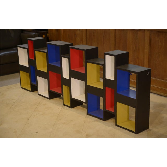 Shelf Pictorial Intervention in the style of Piet Mondrian, 1960s For Sale - Image 4 of 13