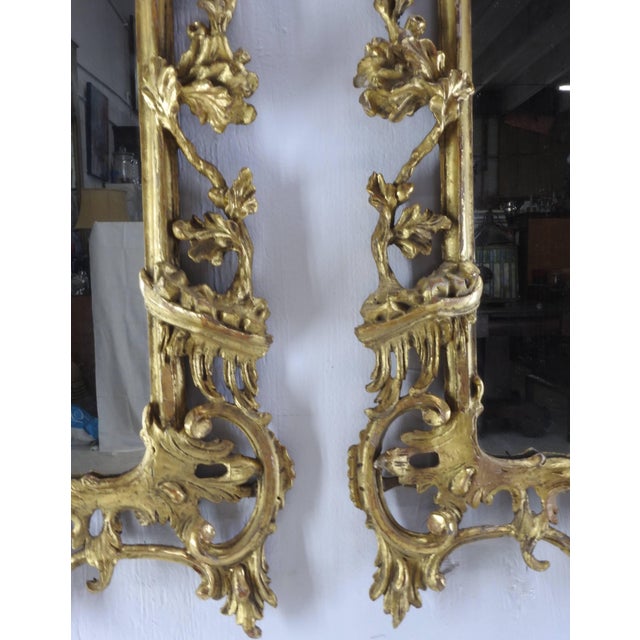 Gold Pair of George III Bright Gilt Mirrors For Sale - Image 8 of 11