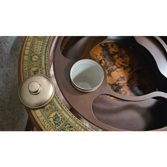 Globe Bar on Turned Wooden Base For Sale - Image 6 of 10