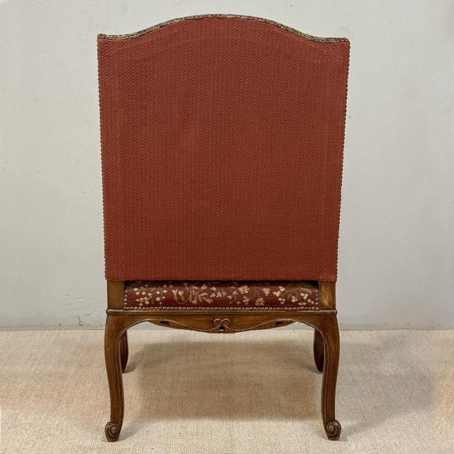 19th Century French Louis XV Style Cluny Tapestry Armchair For Sale - Image 16 of 18